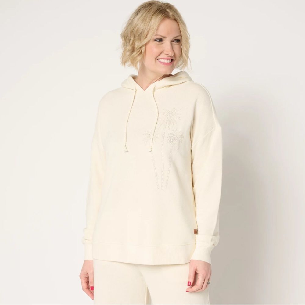 Peace Love World Boheme Embroidered French Terry Hoodie
